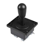 Fosiya American Style 2 pin Stick Happ Type Arcade Joystick Switchable from 8 Ways Operation, Elliptical Black Handle, Precision 0.187" 4.8mm Terminal for Video Games Arcade1up Machine Parts (Black)