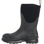 Muck Boots Women's Chore Classic Short Pull On Waterproof Wellington Boot, Black, 3