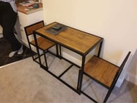 Small Table And 2 Chairs Breakfast Bar Kitchen Dining Room Modern Furniture Set