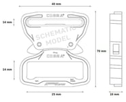 AustriAlpin 25mm Male + Female Adjustable Black Cobra Buckle XL - FY25KVV