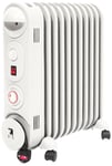 Prem-I-Air 2.5 kW 11 Fin Oil Filled Radiator Heater + 24 Hour Timer & Thermostat