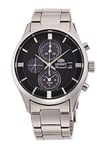 ORIENT Contemporary RN-TY0002B LIGHTCHARGE Chronograph Men's Watch Silver NEW