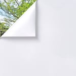 Vit fönsterfilm för mörkläggning 100 % ljusblockering rumsmörkläggning total mörkläggning integritetsskydd icke-självhäftande glasfilm utan lim (vit, 44,5 * 200 cm)