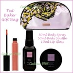 Ted Baker Ladies Gift Set with Rose & Cassis Body Soufflé & Spray NEW