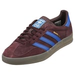 adidas Gazelle Indoor Mens Marron Blue Classic Trainers - 9.5 UK