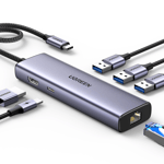 Ugreen 6in1 HUB USB-C Till 1x USB-C 1xHDMI 1xRJ45 3xUSB-A 3.0