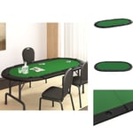 Poker- & spelbord - Living Pokerbord för 10 spelare hopfällbart 208x106x3 cm grön