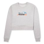 Moana One With The Waves Women's Cropped Sweatshirt - Ecru Marl - L - ecru marl