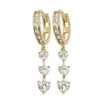 James Moore TH ER1112 9k Yellow Gold Cubic Zirconia Drop Jewellery