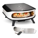 cozze® Four à pizza 17" avec pierre à pizza rotative, LED et porte 8,0 kW/50 mbar, avec régulateur et tuyau 1.1 – Parfait pour les pizzas croustillantes