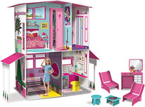Lisciani - Maison de Poupée - Barbie Villa de Rêve à Deux Etages - Maison 3D A Constuire Et Décorer - Loisirs Créatifs - Pour Filles à partir de 4 ans