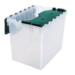 Akro-mils 66486 Cldbl 12-gallon Keepbox de rangement en plastique avec couvercle lié, 21–1/5,1 cm par 38,1 cm par 12–1/5,1 cm, Semi clair, 66497CLDGN