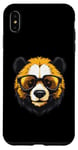 Coque pour iPhone XS Max Tête de panda cool | Portrait hipster amusant