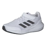 adidas RunFalcon 3.0 Elastic Lace Top Strap Sneaker, FTWR White/core Black/FTWR White, 13.5 UK