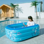 H.aetn PVC Kiddie Pools With Pump,Paddling Pools For Kids Adults,Summer Water Pool Garden Backyard,Portable Swimming Pool Above Ground Blue 210cm