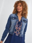 Joe Browns Essentials Denim Jacket - Blue, Blue, Size 12, Women