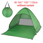 MARKOO Anti UV Beach Tent Outdoor Automatic Instant Pop up Tent Portable Camping Tent Travel Fishing Hiking Picnic Shelter,M no curtain,CHINA