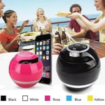 Wireless Bluetooth Speakers With Subwoofer Mini Round Hi-fi Spea Rose Red