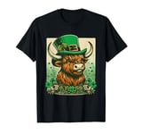 Happy St Patrick's Day Cute Highland Cow T-Shirt