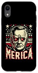 Coque pour iPhone XR Franklin D. Roosevelt Funny July 4th American US Flag Merica