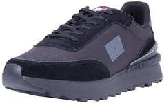 Tommy Jeans Men Running Trainers Athletic Shoes, Black (Black), 40