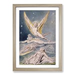 Big Box Art Night Startled by The Lark by William Blake Framed Wall Art Picture Print Ready to Hang, Oak A2 (62 x 45 cm)