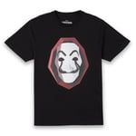 Money Heist 3-D Dali Mask Unisex T-Shirt - Black - XXL - Black