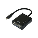 exertis Connect - Câble adaptateur - HD-15 (VGA), mini jack stéréo femelle pour HDMI mini mâle - 13 cm