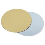 Tårtbrickor 18 cm Guld och Silver 100-pack