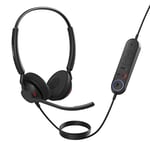 Jabra Engage 40 Wired Stereo Headset with Inline Call Control, Noise-Cancelling 2-Mic Technology, Ultra-Lightweight Design and USB-C Cable - MS Teams Certified, works with all other platforms - Black