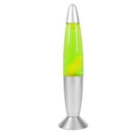 iTotal - LED Lava Lamp w/Green Light - Silver Base and White Wax (XL2676)