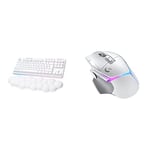 Logitech G G715 Wireless Mechanical Gaming Keyboard - White Mist & 02 X PLUS LIGHTSPEED Wireless RGB Gaming Mouse - Optical Mouse - White