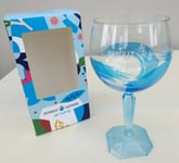 Large Bombay Sapphire Gin Glass Square Balloon Bottom Home Bar BBQ Summer Gift