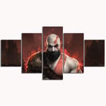 TXCY 5 Canvas Picture 5 Piece HD God of War Kratos Game Poster HD Pictures Decorative Paintings Decor