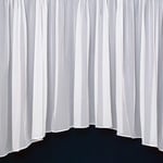 The Textile House Sue Lead Weighted Jardiniere Net Curtain - Finished In White - 100" Wide x 42" Drop (254cm x 107cm)