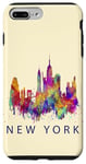 Coque pour iPhone 7 Plus/8 Plus T-shirt graphique New York City Walking In New York City Skyline