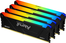 Fury Beast RGB Black 4x32GB DDR4 3600MHz DIMM KF436C18BB2AK4/ 128