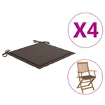 Stolsdynor 4 st taupe 40x40x4 cm oxfordtyg
