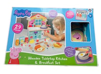 Peppa Pig Wooden Tabletop Kitchen And Breakfast Set Brand New In Box
