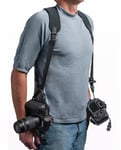 OP/TECH Double Sling Neoprene Harness Carries 2 Cameras in Sling Style - Black