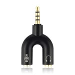 For Xbox One Adapter (TRRS) Headset Headphone Mic 2 to 1 Splitter for PS4 PC Laptop Ear Headset Headphone Audio Adapter