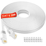 MEIPEK Cat6 Ethernet Cable 20m Long Flat 20 meter, High 