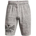 Under Armour Shorts Men’s Medium Project Rock Grey Sweat Terry Gym Shorts Bull