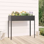 vidaXL Odlingslåda antracit 100,5x40,5x90 cm galvaniserat stål Antracit