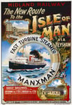 TS60 Vintage Isle Of Man Midland Railway Cruise Steamer Travel Poster Re-Print - A3 (432 x 305mm) 16.5" x 11.7"