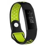 Fitbit Charge 3 breathable bi-color silicone watch band - Black / Green