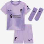 Nike Baby Football Kit Liverpool F.c. 2022/23 Goalkeeper Fanikauppa jalkapallo LILAC/SPACE PURPLE/BLACK