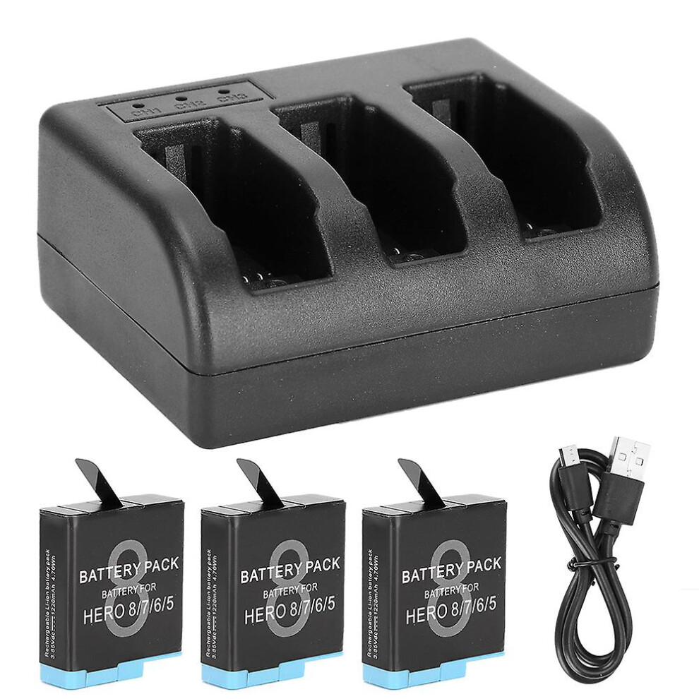 Kastar Triple LCD Battery Charger For GoPro Hero 8 Black – AHDBT-801 – 1680mAh