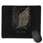 Attack On Titan Recon Corps Emblem Sketch Customized Designs Non-Slip Rubber Base Gaming Mouse Pads for Mac,22cm×18cm， Pc, Computers. Ideal for Working Or Game