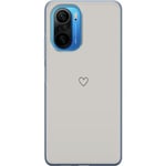 Xiaomi Poco F3 Transparent Mobilskal Grått hjärta
